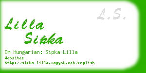 lilla sipka business card